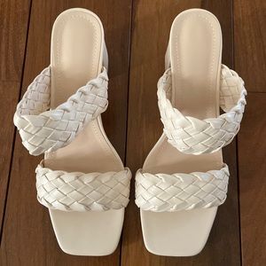 NWOT braided heels